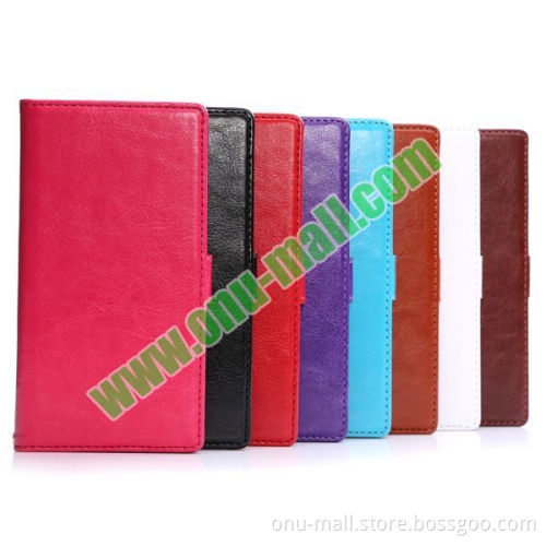 Factory price Crazy Horse Texture Leather case for Sony Xperia Z3 case
